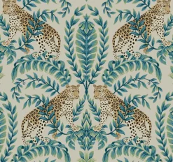 New York KT2206 Taupe Jungle Leopard Wallpaper