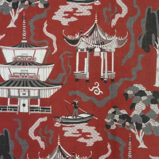 Discount Regal Kumano Carmine Fabric