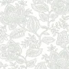 Outlet Brewster/ASP 2861-25733 Larkin Grey Floral Wallpaper