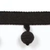 New Europatex Le Lin Beaded Fringe Black Trim