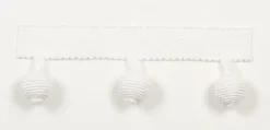 Outlet Europatex Le Lin Beaded Fringe White Trim