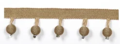 Hot Europatex Le Lin Metalic Beaded Fringe Copper Trim
