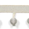 New Europatex Le Lin Metalic Beaded Fringe Porcelain Trim