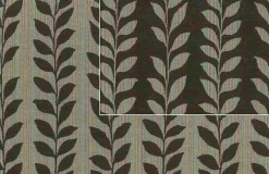 Outlet Laura Kiran Leaf Doublecloth Chocolate Robin's Egg Fabric