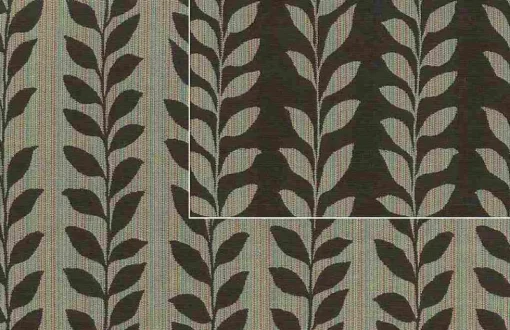 Outlet Laura Kiran Leaf Doublecloth Chocolate Robin's Egg Fabric