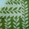 Online Laura Kiran Leaf Doublecloth Green Natural Fabric
