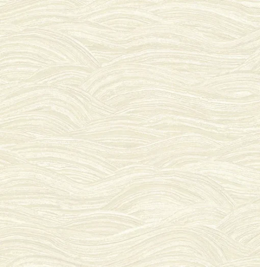 Best Brewster/ASP 2971-86362 Leith Cream Zen Waves Wallpaper