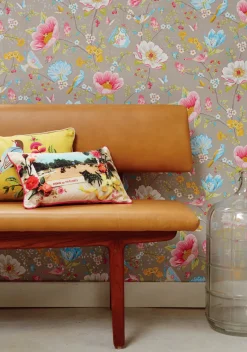 Fashion Brewster Leizu Grey Chinese Garden Wallpaper