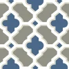 Fashion Brewster/ASP 2744-24125 Lido Navy Quatrefoil Wallpaper
