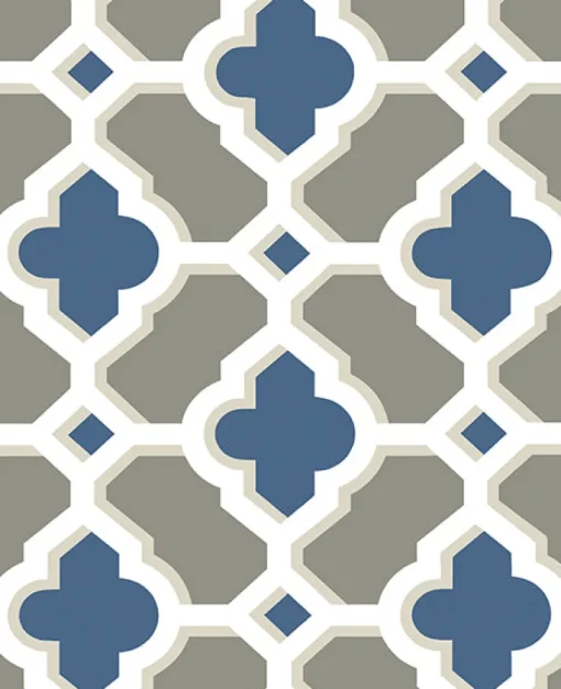 Fashion Brewster/ASP 2744-24125 Lido Navy Quatrefoil Wallpaper