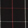 Discount Stock/Laura Kiran Linear Plaid Black Red White Laura Kiran Fabric