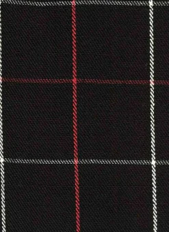 Discount Stock/Laura Kiran Linear Plaid Black Red White Laura Kiran Fabric