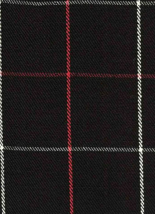 Discount Stock/Laura Kiran Linear Plaid Black Red White Laura Kiran Fabric