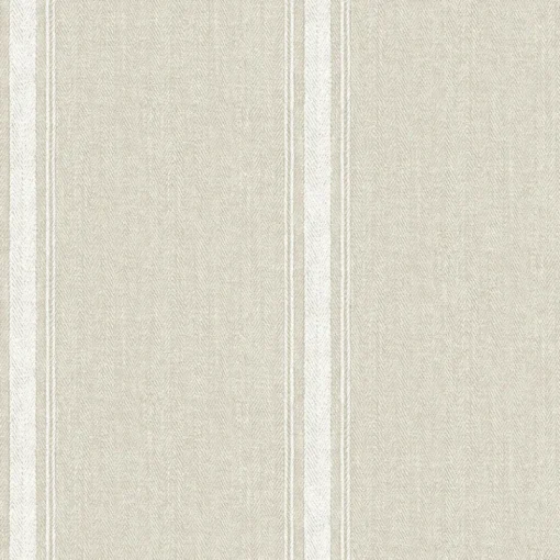 Hot Brewster Linette Light Grey Fabric Stripe Wallpaper