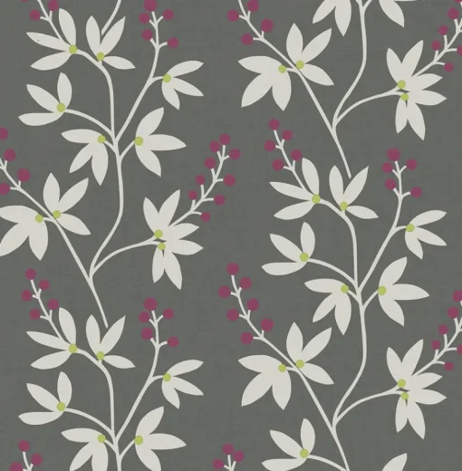Discount Brewster/ASP 2901-25439 Linnea Elsa Dark Brown Botanical Trail Wallpaper