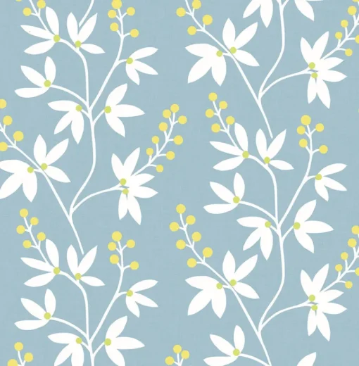 Discount Brewster/ASP 2901-25442 Linnea Elsa Light Blue Botanical Trail Wallpaper