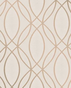 Fashion Brewster 2834-42345 Lisandro Rose Gold Geometric Lattice Wallpaper