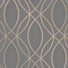 Best Brewster 2834-42349 Lisandro Taupe Geometric Lattice Wallpaper