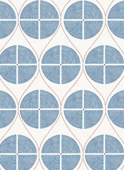 Clearance Brewster/ASP 2901-25424 Luminary Blue Ogee Wallpaper