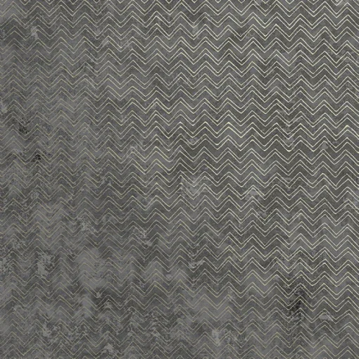 New Brewster 2927-00601 Luna Charcoal Distressed Chevron Wallpaper