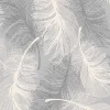 Outlet Brewster 2836-M0923 Alonso Grey Plume Wallpaper
