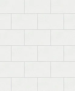 New Brewster 2814-M1054 Neale White Subway Tile Wallpaper