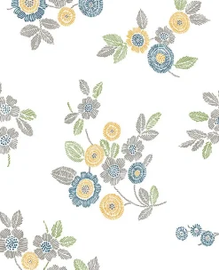Online Brewster/ASP 2744-24126 Malaga Grey Floral Wallpaper
