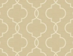 Hot Brewster Malo Wheat Sisal Ogee Wallpaper