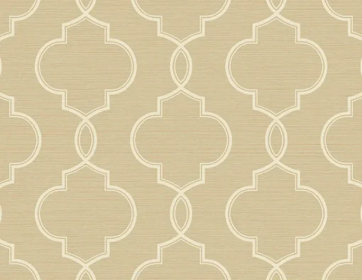 Hot Brewster Malo Wheat Sisal Ogee Wallpaper