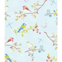 Best Brewster 375081 Marit Light Blue Bird Wallpaper