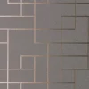 Discount Brewster/ASP 2927-42492 Mason Dark Grey Geometric Wallpaper
