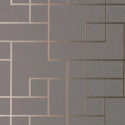Discount Brewster/ASP 2927-42492 Mason Dark Grey Geometric Wallpaper