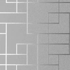 Best Brewster/ASP 2927-42491 Mason Silver Geometric Wallpaper