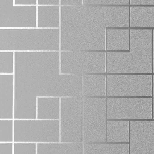 Best Brewster/ASP 2927-42491 Mason Silver Geometric Wallpaper
