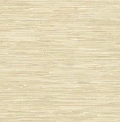 Fashion Brewster 2767-22267 Maytal Light Yellow Faux Grasscloth Wallpaper