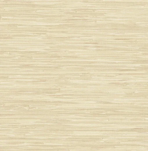Fashion Brewster 2767-22267 Maytal Light Yellow Faux Grasscloth Wallpaper