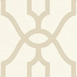 Hot Stock/York ME1554 Beige Woven Trellis Magnolia Home Wallpaper