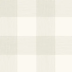 Fashion Stock/York ME1524 Grey White Common Thread Buffalo Check Wallpaper