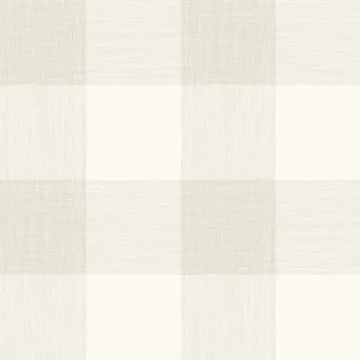 Fashion Stock/York ME1524 Grey White Common Thread Buffalo Check Wallpaper