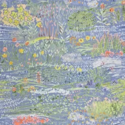 Hot Regal Meadow Slate Fabric