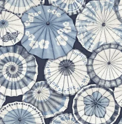 Fashion Brewster/ASP 2764-24361 Mikado Blue Parasol Wallpaper
