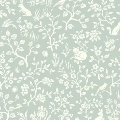 Best York MK1111 Fox & Hare Green Wallpaper