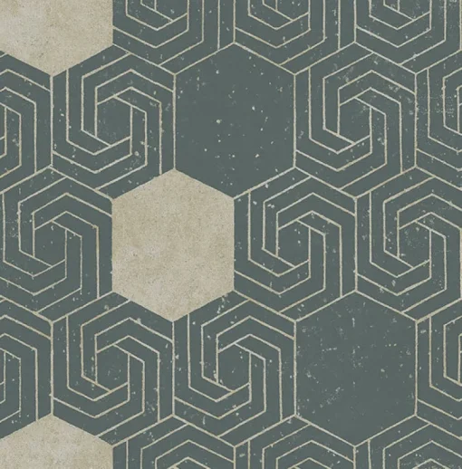 Fashion Brewster/ASP 2902-25545 Momentum Dark Green Geometric Wallpaper