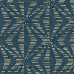 Discount Brewster 4025-82552 Monge Blue Geometric Wallpaper