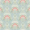 Clearance Brewster/ASP 2970-26152 Mucha Light Blue Botanical Ogee Wallpaper