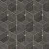 New Brewster 4082-382024 Muir Chocolate Geo Wallpaper