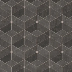New Brewster 4082-382024 Muir Chocolate Geo Wallpaper