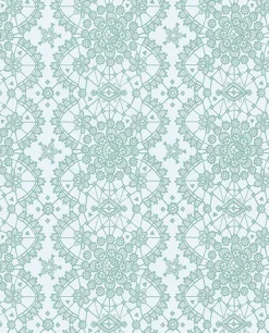 Discount Brewster Myte Mint Lace Wallpaper