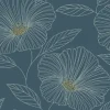 Discount Brewster/ASP 2764-24318 Mythic Blue Floral Wallpaper