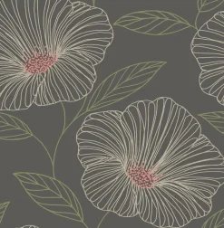 Discount Brewster 2904-24319 Mythic Brown Floral Wallpaper